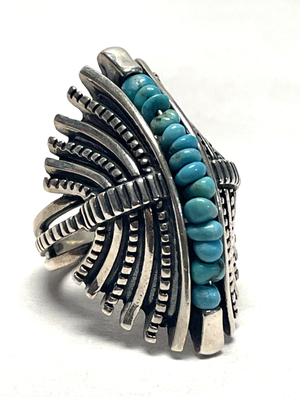 Carolyn Pollack Relios R 925 Sterling Silver Turquoise-Style Ring Size 7 16g